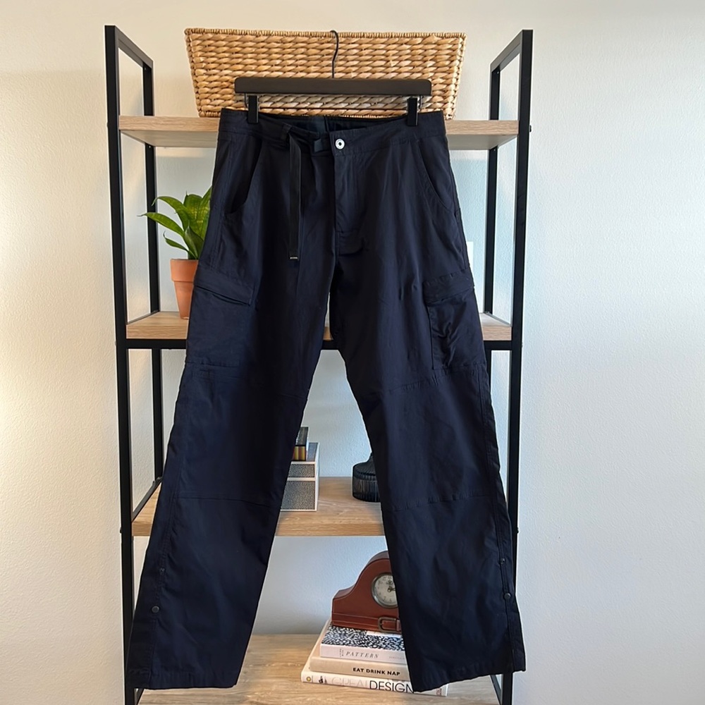 Prana Tactical Cargo EMS Black Mid to High Rise Utility Pants, Medium